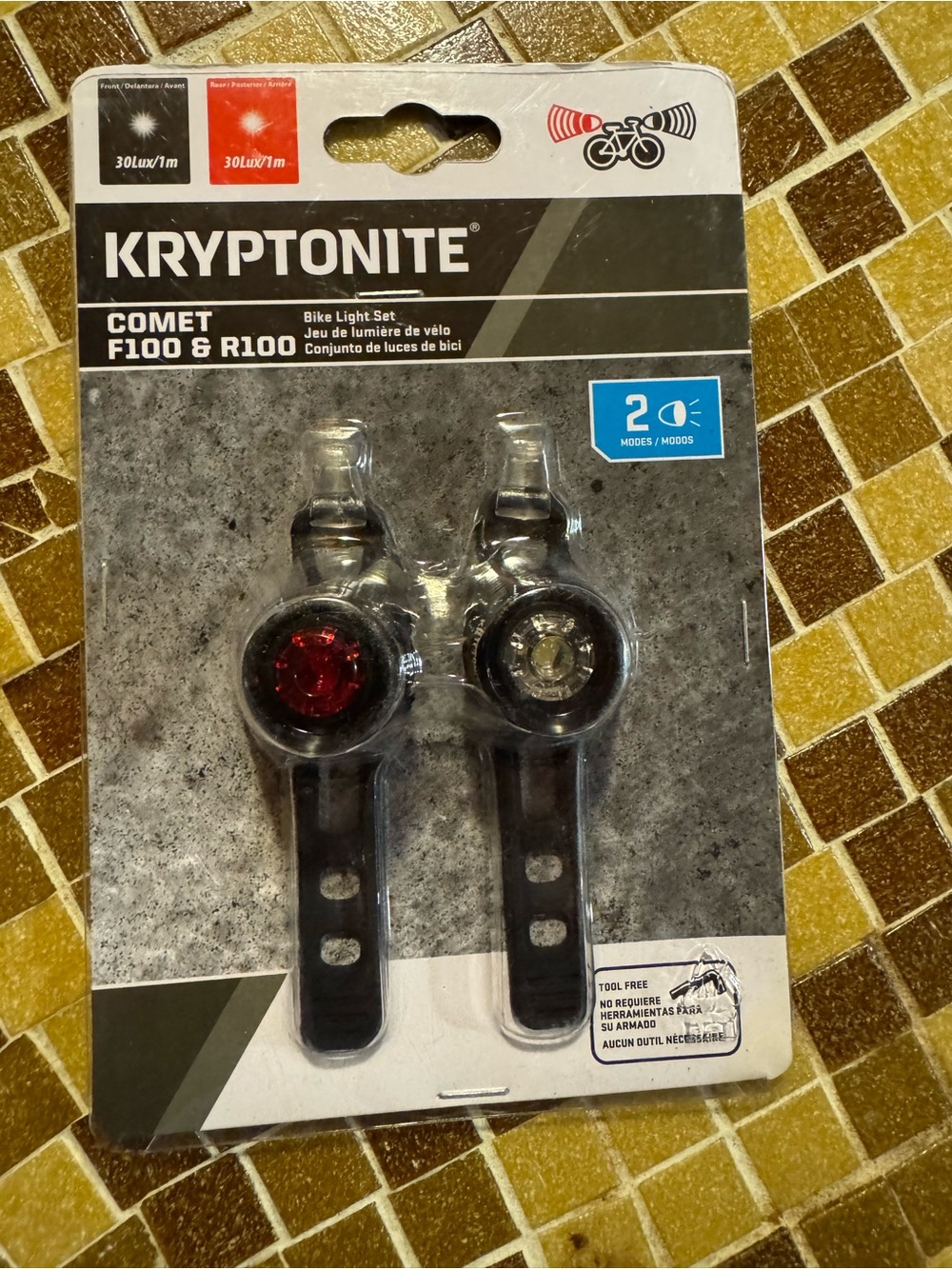Kryptonite Comet F100 & R100 Bright LED Bike Light Set - 20 Modes